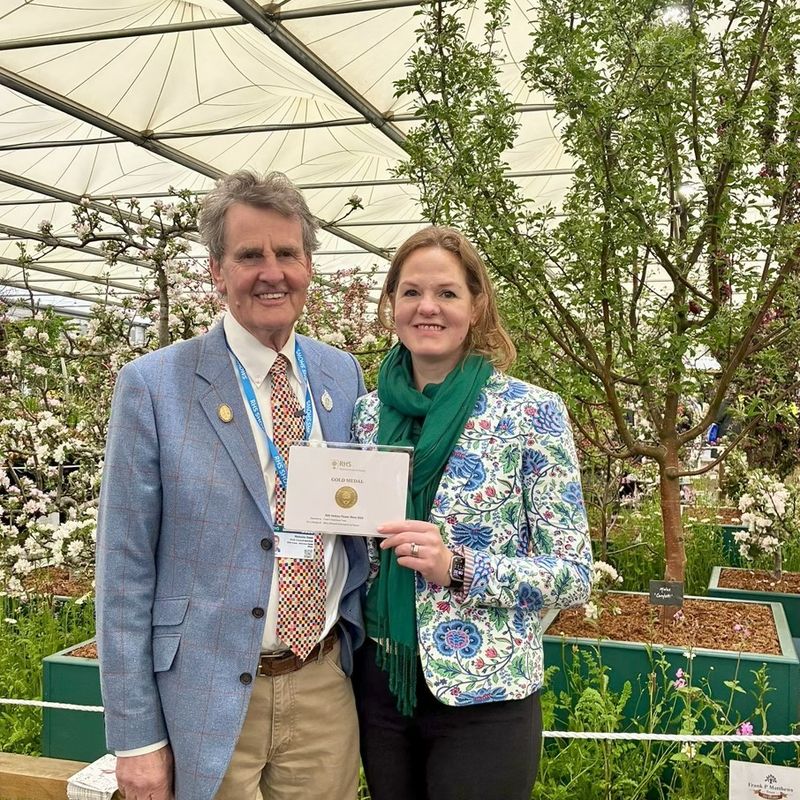 • Nick Dunn and Steph Dunn James of Frank P Matthews Tree with the Gold Medal