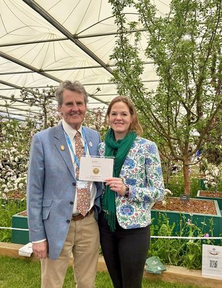 • Nick Dunn and Steph Dunn James of Frank P Matthews Tree with the Gold Medal